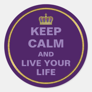 Pegatina Redonda Golden Royal Crown IV + tu trasero. e ideas