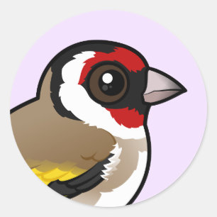 Pegatina Redonda Goldfinch europeo