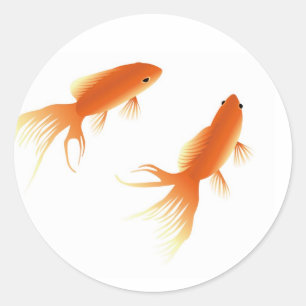 PEGATINA REDONDA GOLDFISH