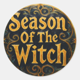 Pegatina Redonda GoldSeasonOfTheWitch