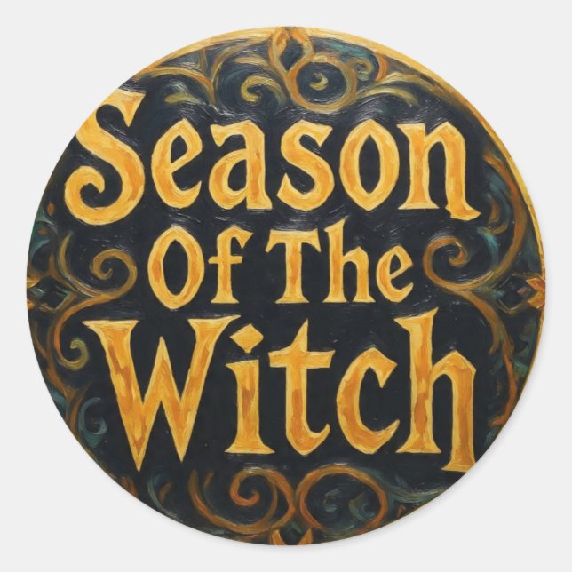 Pegatina Redonda GoldSeasonOfTheWitch (Anverso)