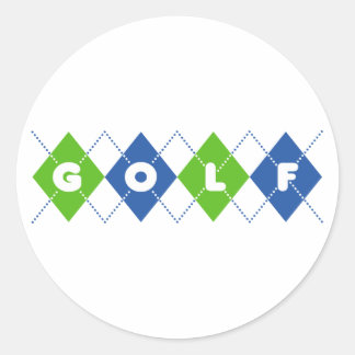 Pegatina Redonda Golf