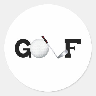 Pegatina Redonda Golf