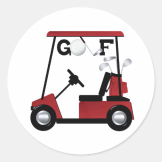 Pegatina Redonda Golf