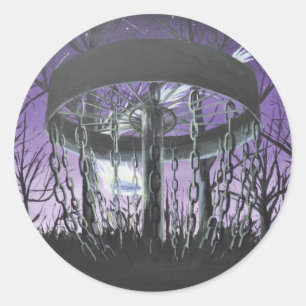 Pegatina Redonda golf del disco