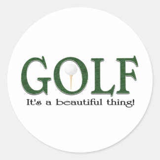 Pegatina Redonda Golf Es algo hermoso