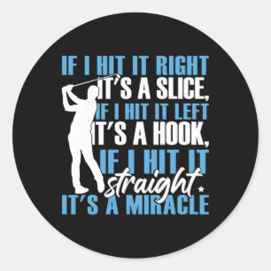 Pegatina Redonda Golf Fathers Day Golfer