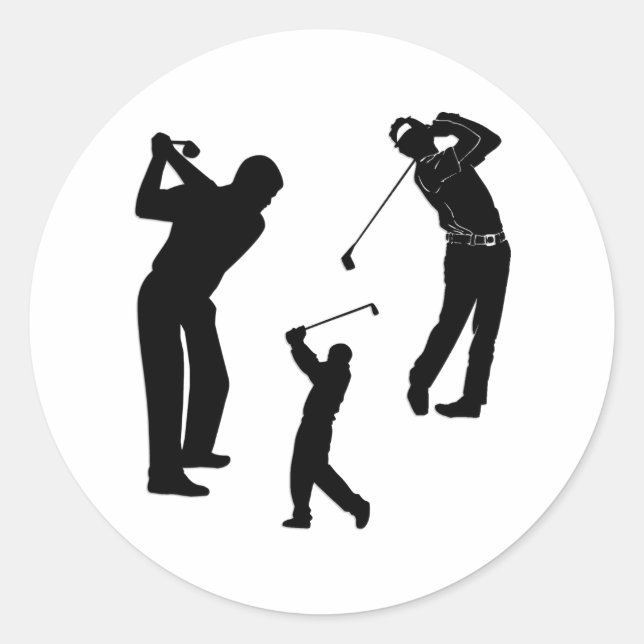 Pegatina Redonda Golf Pro (Anverso)