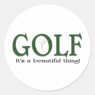 Pegatina Redonda Golf su una cosa hermosa