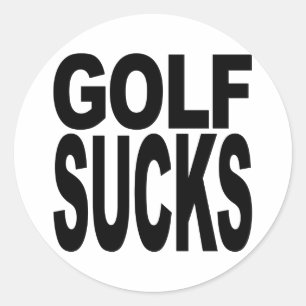 Pegatina Redonda Golf Sucks