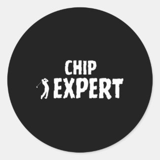 Pegatina Redonda Golf Terapia Terminología Chip Shot Swing Experto