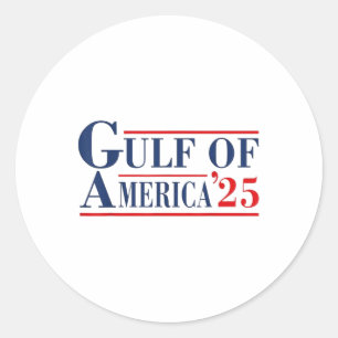 Pegatina Redonda Golfo De Estados Unidos Divertido De México Estado