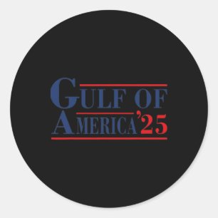 Pegatina Redonda Golfo De Estados Unidos Divertido De México Estado