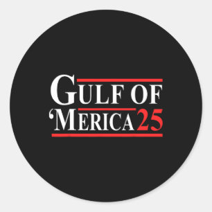 Pegatina Redonda Golfo De Merica 2025 Estados Unidos 25