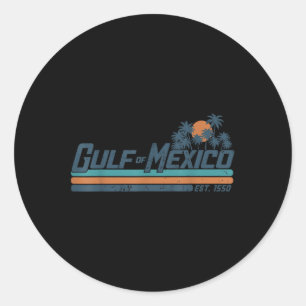 Pegatina Redonda Golfo de México 