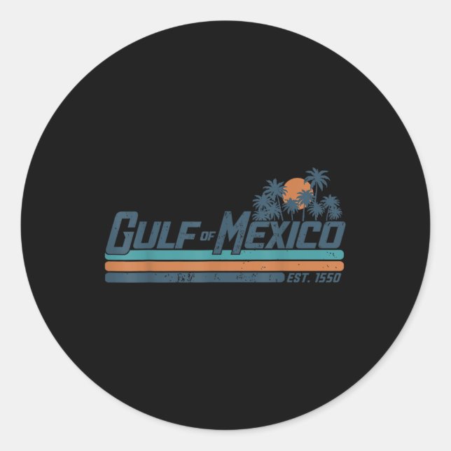 Pegatina Redonda Golfo de México  (Anverso)