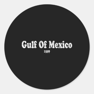 Pegatina Redonda Golfo De México 18