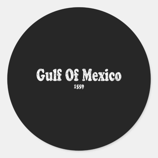 Pegatina Redonda Golfo De México 18 (Anverso)