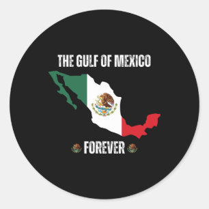 Pegatina Redonda Golfo De México Patriótico Por Siempre Siempre El 