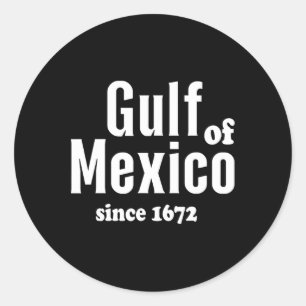 Pegatina Redonda Golfo Retro Oficial De México Desde La Vintage De