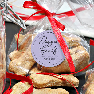 Pegatina Redonda Golosinas Caseras Modernas para Perros