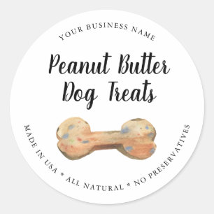 Pegatina Redonda Golosinas Naturales para Perros Gourmet
