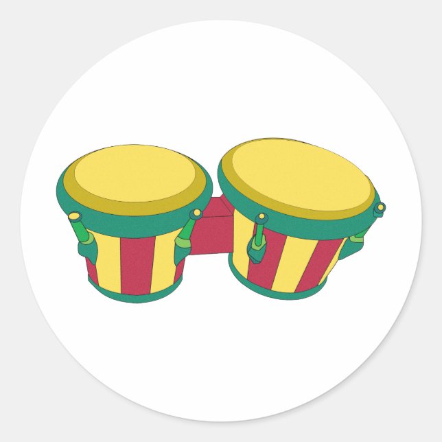 Pegatina Redonda Golpe (Anverso)