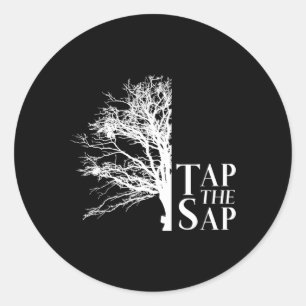 Pegatina Redonda Golpear La Sap Para El Jarabe De Maple