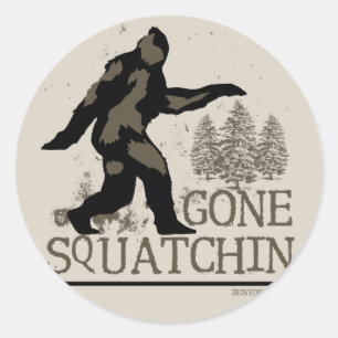 Pegatina Redonda Gone Squatchin