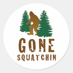 Pegatina Redonda Gone Squatchin