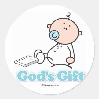 Pegatina Redonda GoochiCoo - El regalo de Dios