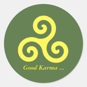 Pegatina Redonda Good Karma