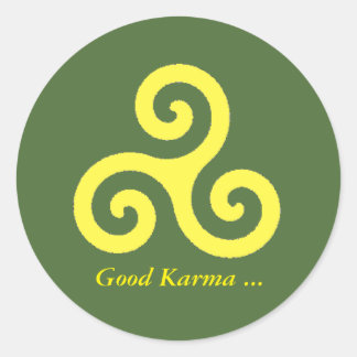 Pegatina Redonda Good Karma
