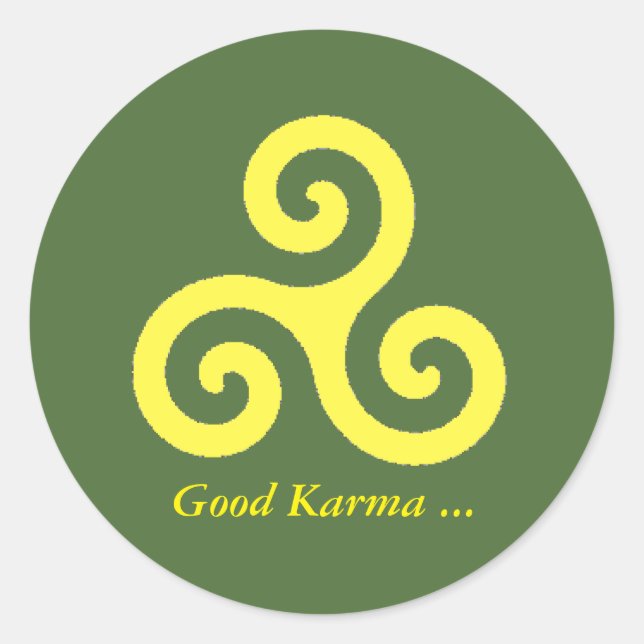 Pegatina Redonda Good Karma (Anverso)
