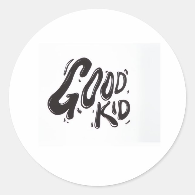 Pegatina Redonda Good Kid Sticker (Anverso)