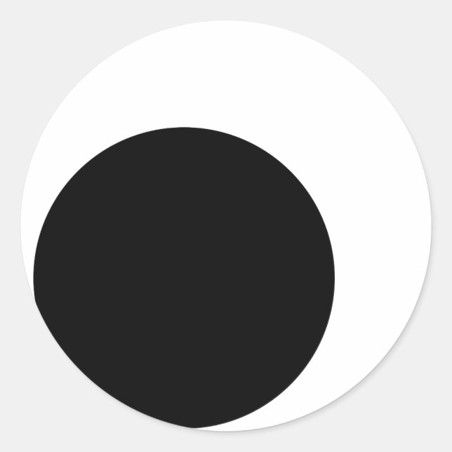 Pegatina Redonda Googly Eyes (frontera) (Anverso)