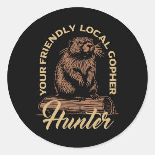 Pegatina Redonda Gopher Hunter Gear Equipos Esenciales Gopher Sla