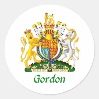 Pegatina Redonda Gordon Shield de Gran Bretaña