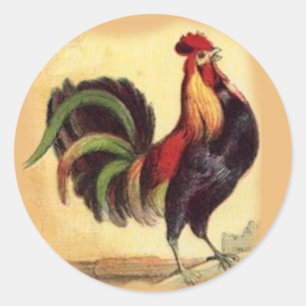 Pegatina Redonda Gorgeoud Rooster Pegatinas
