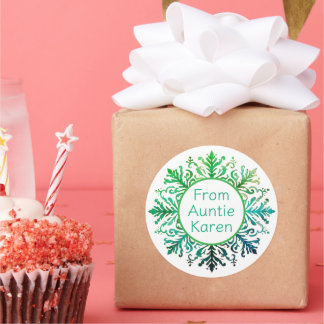 Pegatina Redonda Gorgeous Christmas stickers personalized