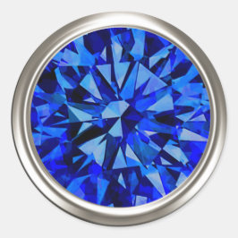 Pegatina Redonda Gorgeous Gem Blue