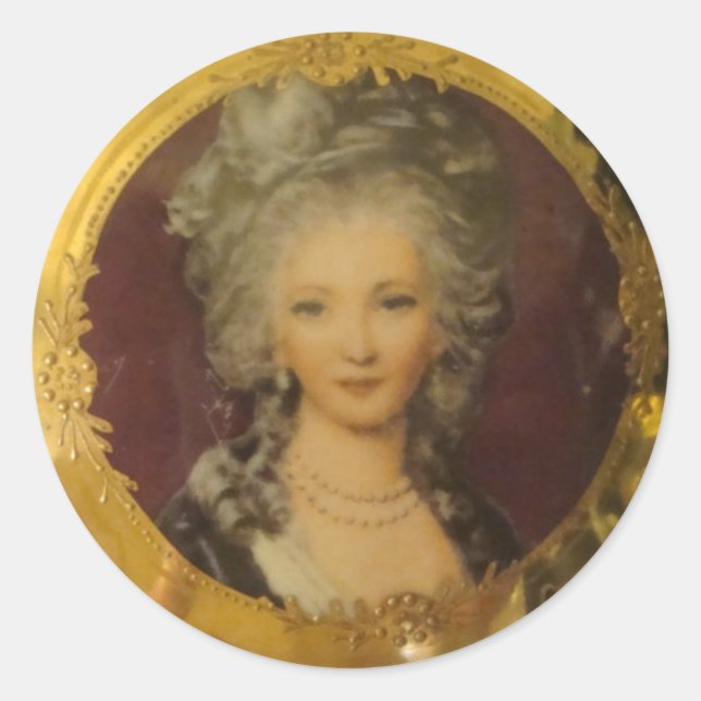 Pegatina Redonda Gorgoge Lady (Anverso)