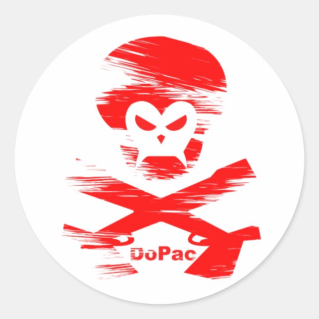 Pegatina Redonda Gorila (Anverso)