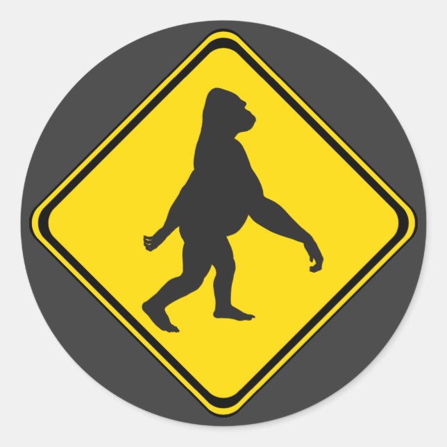 Pegatina Redonda ¡Gorilas Xing! (Anverso)