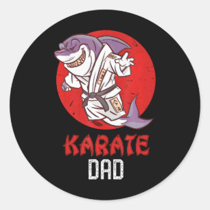 Pegatina Redonda Gorilla Karate Dad Cuece papá