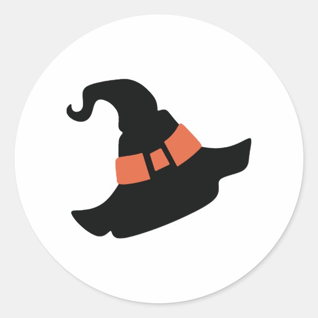 Pegatina Redonda Gorra de Halloween (Anverso)