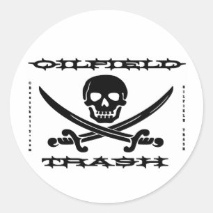 Pegatina Redonda Gorra duro de la basura del campo de aceite Pegati