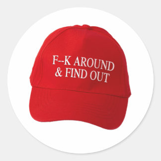 PEGATINA REDONDA GORRA FAFO