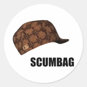 Pegatina Redonda Gorra Meme de Scumbag Steve