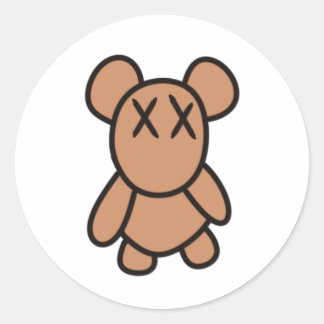 Pegatina Redonda Gorra Streetwear Teddybear